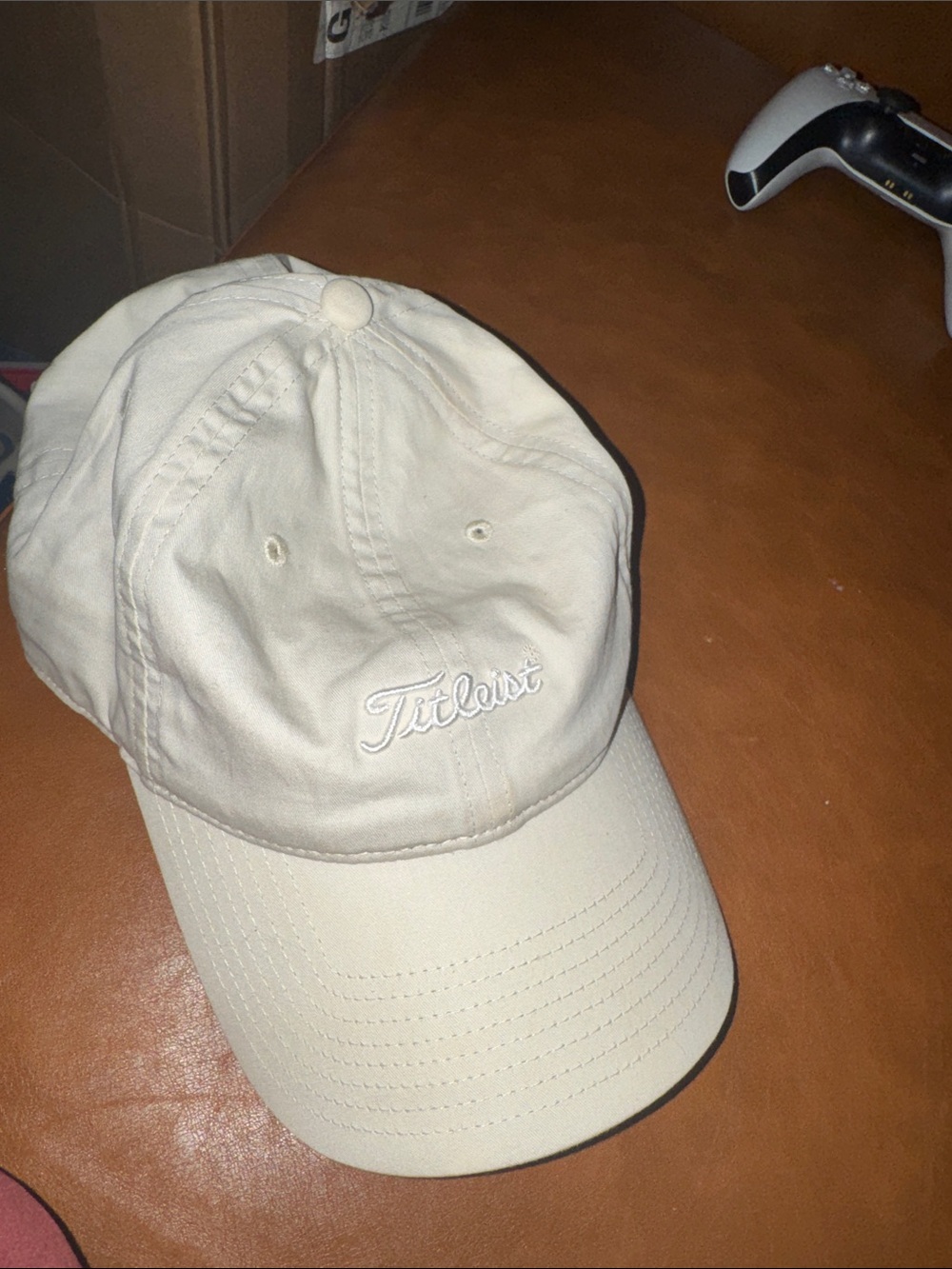 Titleist Cream Adjustable Baseball Cap with Embroidered Logo